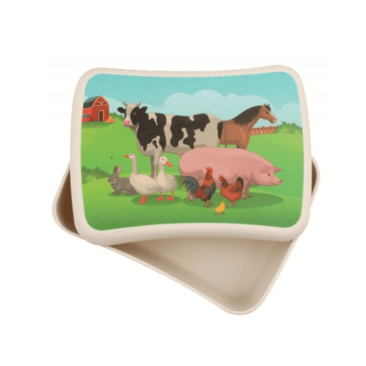 Cutie pentru pranz din bambus- Animalute domestice - Atelieru' lui Mesterica