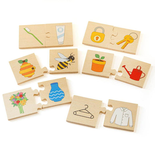 Puzzle din lemn - Perechea potrivita - Atelieru' lui Mesterica