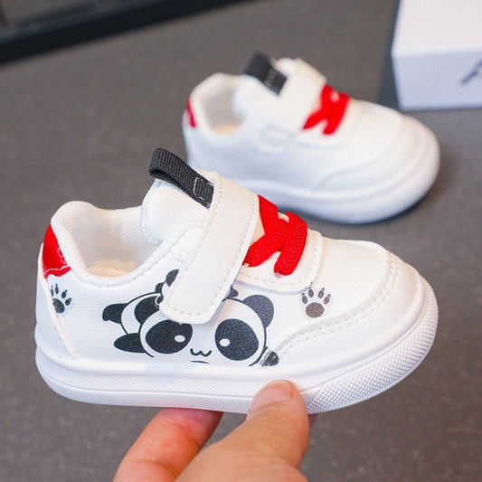 Adidasi albi pentru copii - Little Panda Atelieru' lui Mesterica | Jucarii, haine si incaltaminte pentru copii