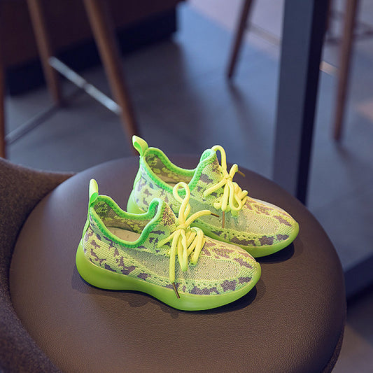 Adidasi verde neon pentru copii