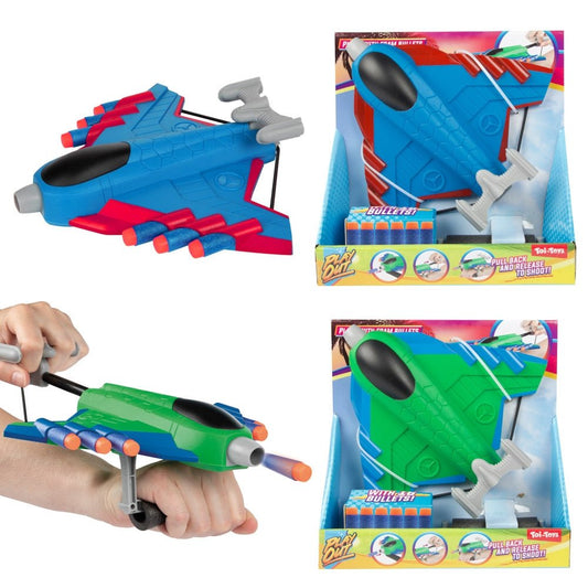 Avion lansator + 16 gloante burete - Toi - Toys Atelieru' lui Mesterica | Jucarii, haine si incaltaminte pentru copii