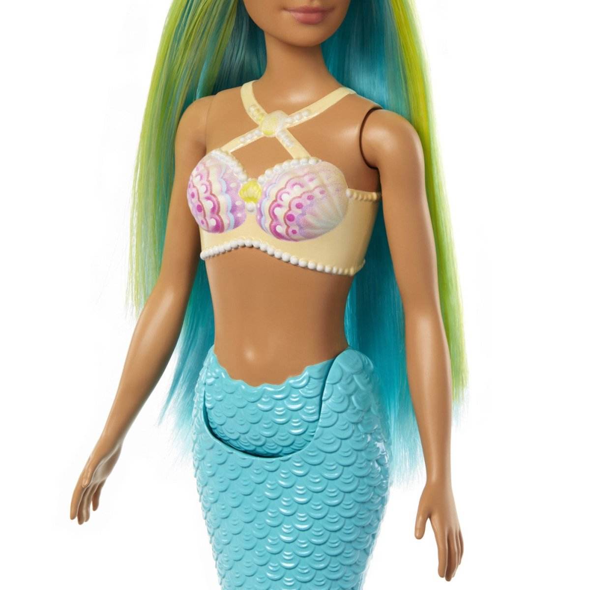 BARBIE DREAMTROPIA PAPUSA SIRENA CU COREST GALBEN SI COADA ALBASTRA - Atelieru' lui Mesterica