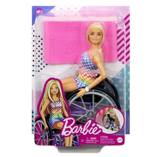 BARBIE PAPUSA BARBIE BLONDA IN SCAUN CU ROTILE - Atelieru' lui Mesterica