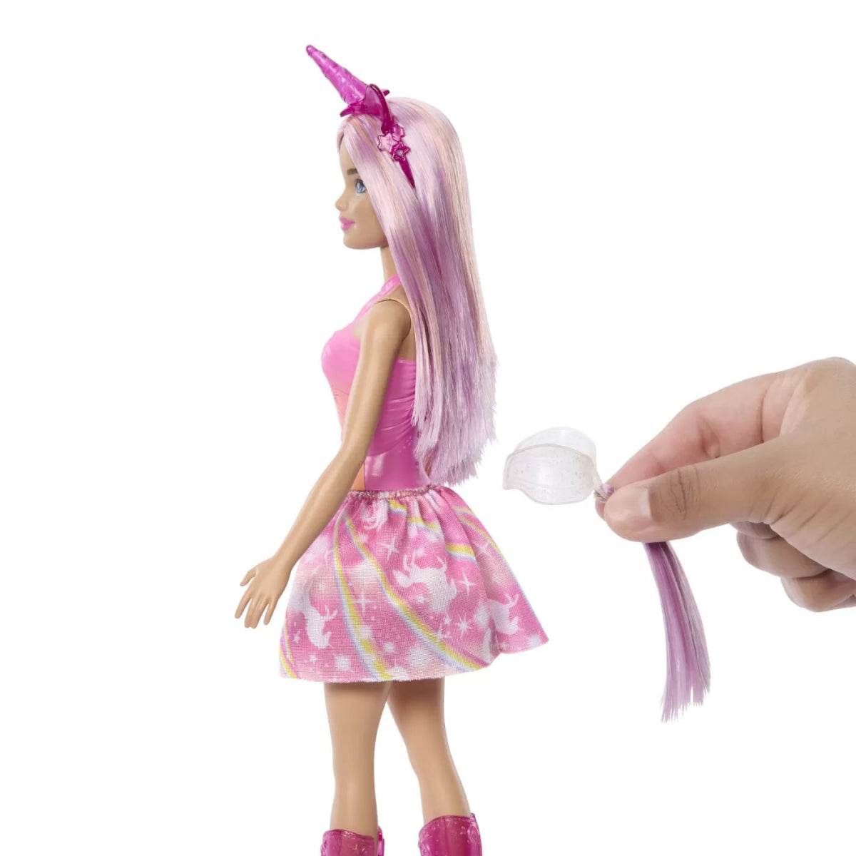 BARBIE PAPUSA BARBIE CU ACCESORII MAGICE DE UNICORN - Atelieru' lui Mesterica