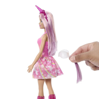 BARBIE PAPUSA BARBIE CU ACCESORII MAGICE DE UNICORN - Atelieru' lui Mesterica