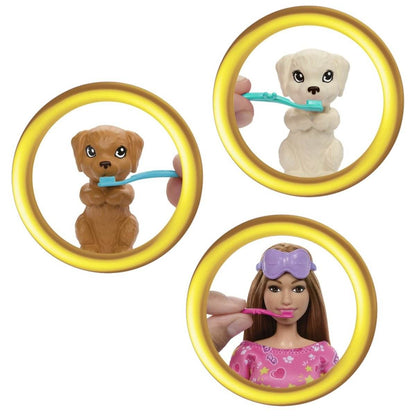 BARBIE PAPUSA BARBIE FAMILY SET PETRECERE CU 2 CATELUSI COLOR CHANGE - Atelieru' lui Mesterica
