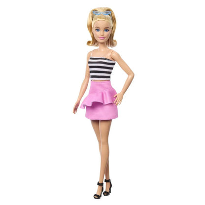 BARBIE PAPUSA BARBIE FASHIONISTA BLONDA CU PARUL PRIN IN COADA SI FUSTA ROZ - Atelieru' lui Mesterica