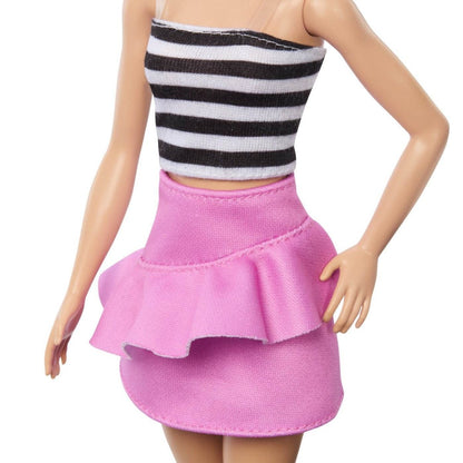 BARBIE PAPUSA BARBIE FASHIONISTA BLONDA CU PARUL PRIN IN COADA SI FUSTA ROZ Atelieru' lui Mesterica | Jucarii, haine si incaltaminte pentru copii