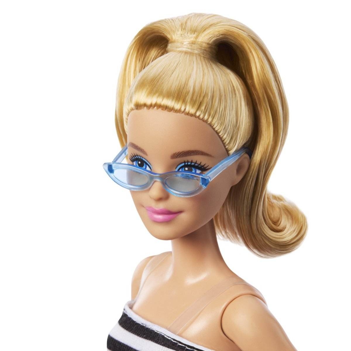 BARBIE PAPUSA BARBIE FASHIONISTA BLONDA CU PARUL PRIN IN COADA SI FUSTA ROZ - Atelieru' lui Mesterica