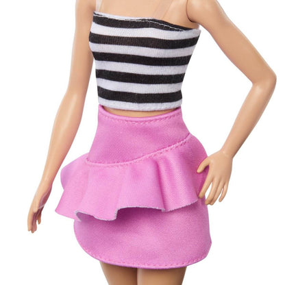 BARBIE PAPUSA BARBIE FASHIONISTA BLONDA CU PARUL PRIN IN COADA SI FUSTA ROZ - Atelieru' lui Mesterica