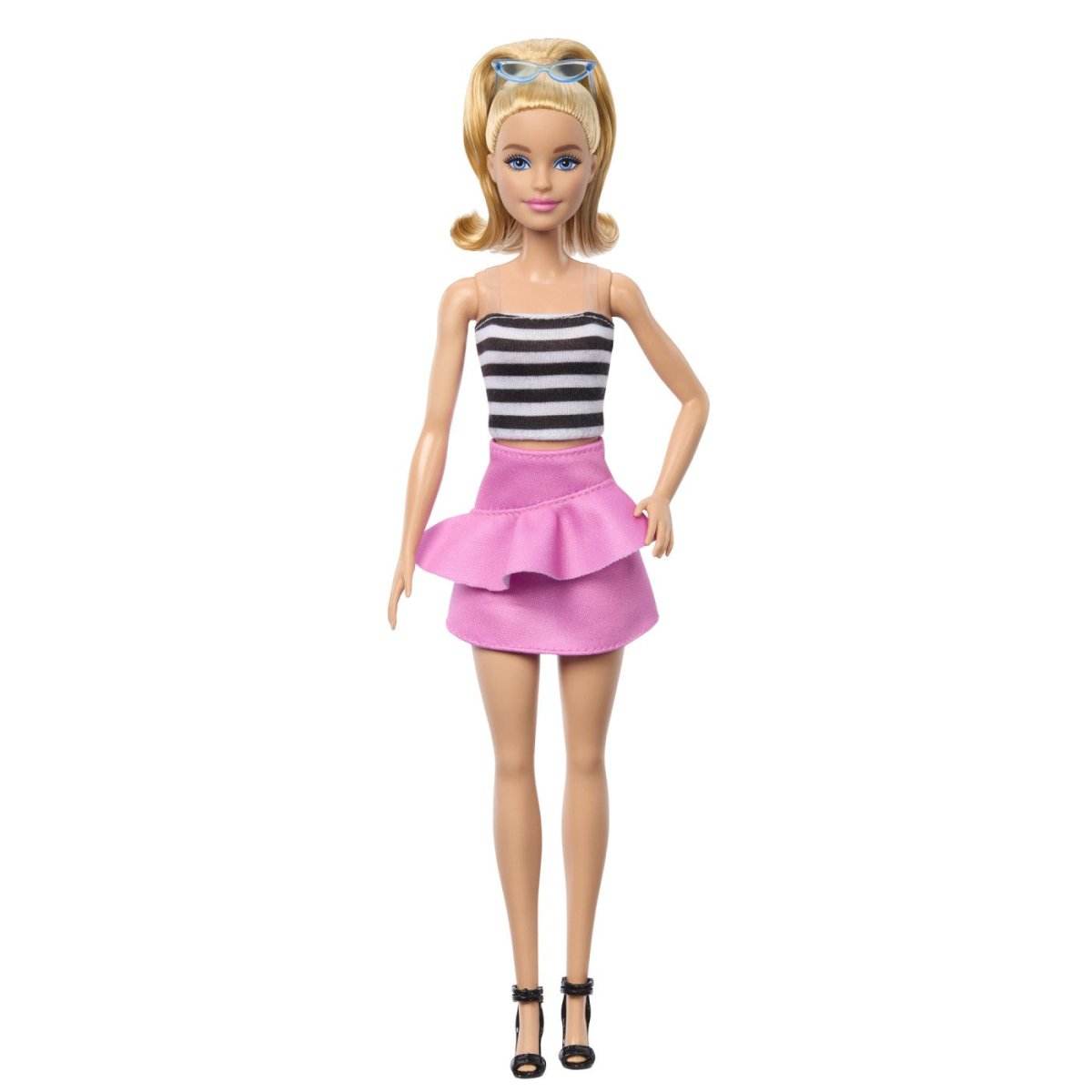 BARBIE PAPUSA BARBIE FASHIONISTA BLONDA CU PARUL PRIN IN COADA SI FUSTA ROZ - Atelieru' lui Mesterica