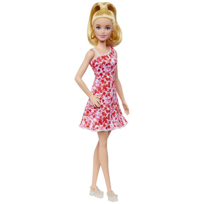 BARBIE PAPUSA BARBIE FASHIONISTA BLONDA CU PARUL PRINS IN COADA SI ROCHIE CU FLORICELE Atelieru' lui Mesterica | Jucarii, haine si incaltaminte pentru copii