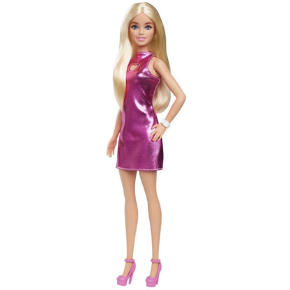 BARBIE PAPUSA BARBIE FASHIONISTAS BLONDA CU ROCHITA ROZ METALICA Atelieru' lui Mesterica | Jucarii, haine si incaltaminte pentru copii