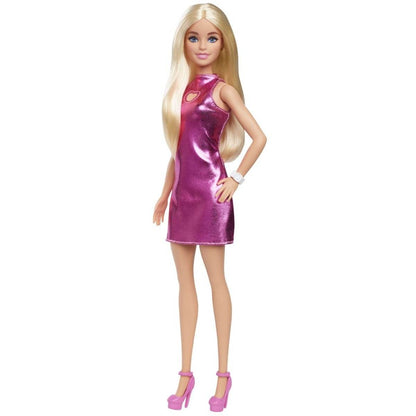 BARBIE PAPUSA BARBIE FASHIONISTAS BLONDA CU ROCHITA ROZ METALICA - Atelieru' lui Mesterica