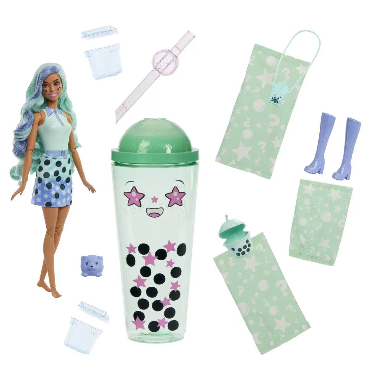 BARBIE POP REVEAL BUBBLE TEA PAPUSA BARBIE GREEN TEA - Atelieru' lui Mesterica