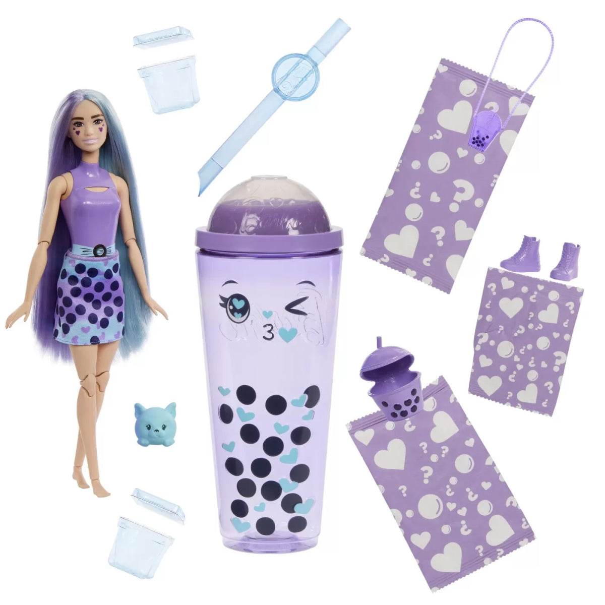BARBIE POP REVEAL BUBBLE TEA PAPUSA BARBIE TARO MILK - Atelieru' lui Mesterica