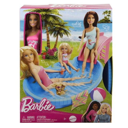 BARBIE SET PAPUSA BARBIE BLONDA SI PISCINA - Atelieru' lui Mesterica