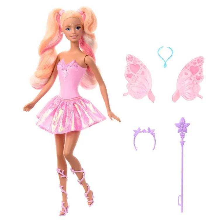 Barbie Zana Magica 3 in 1 - Papusa cu Aripi, Coroana si Bagheta Fermecata - Atelieru' lui Mesterica