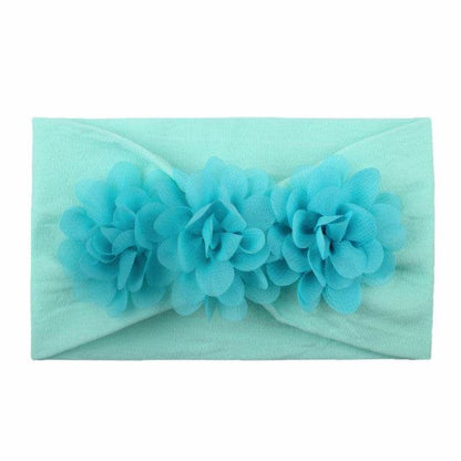 Bentita lata pentru fetite cu floricele aplicate - Atelieru' lui Mesterica