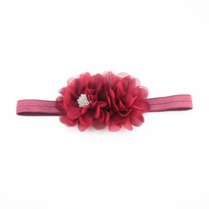 Bentita pentru fetite - Doua floricele cu strasuri - Atelieru' lui Mesterica