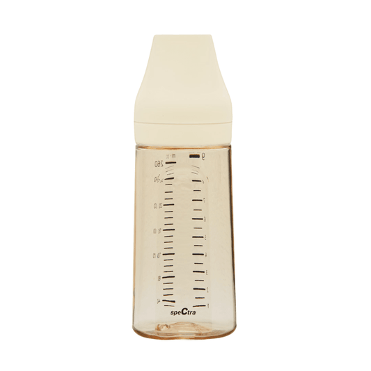 Biberon anticolici premium cu tetina M, galben (260 ml) - Atelieru' lui Mesterica