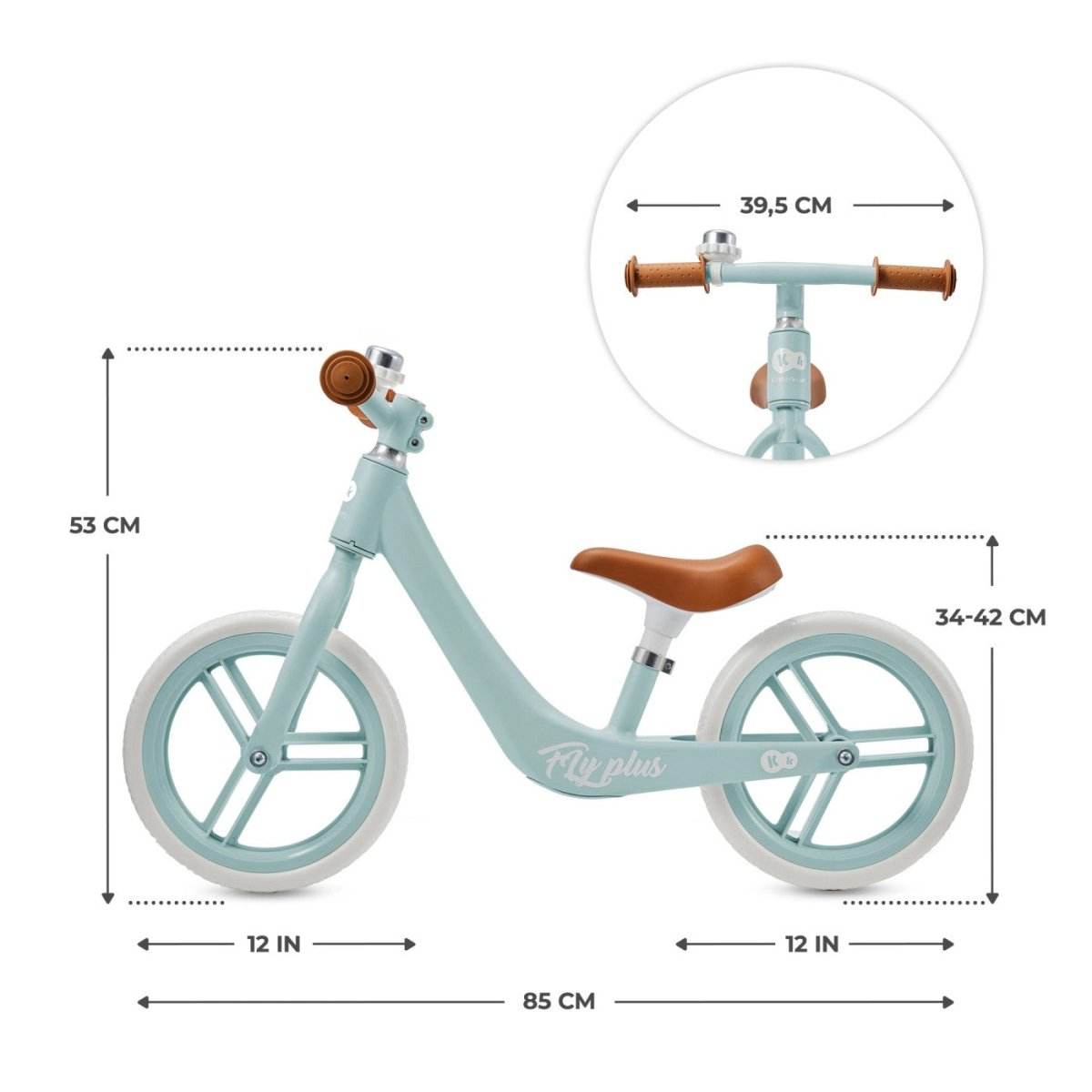 BICICLETA DE ECHILIBRU KINDERKRAFT FLY PLUS, BABY BLUE Atelieru' lui Mesterica | Jucarii, haine si incaltaminte pentru copii