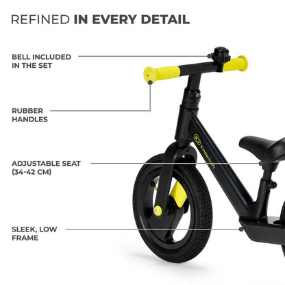 BICICLETA DE ECHILIBRU KINDERKRAFT GOSWIFT, BLACK - Atelieru' lui Mesterica