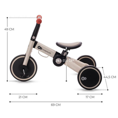 BICICLETA DE ECHILIBRU / TRICICLETA KINDERKRAFT 4TRIKE, SILVER GREY Atelieru' lui Mesterica | Jucarii, haine si incaltaminte pentru copii