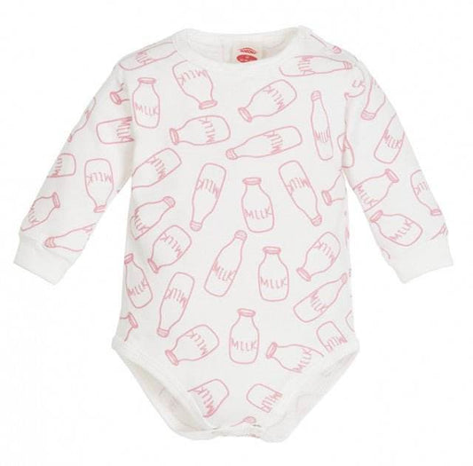 Body alb cu sticlute de lapte - Milk Girl - Atelieru' lui Mesterica