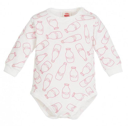 Body alb cu sticlute de lapte - Milk Girl - Atelieru' lui Mesterica