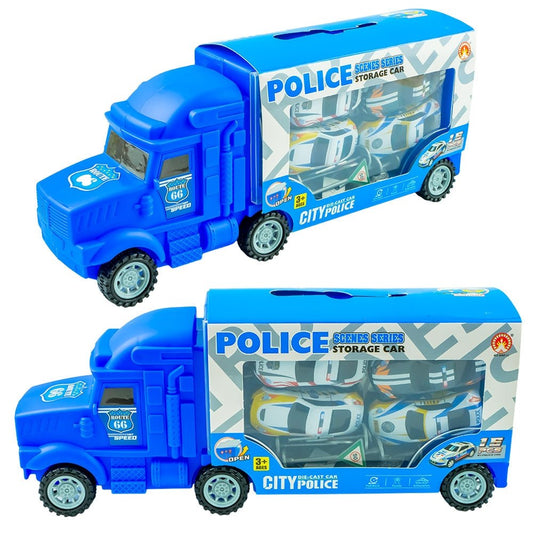 Camion transport + masinute metal Atelieru' lui Mesterica | Jucarii, haine si incaltaminte pentru copii