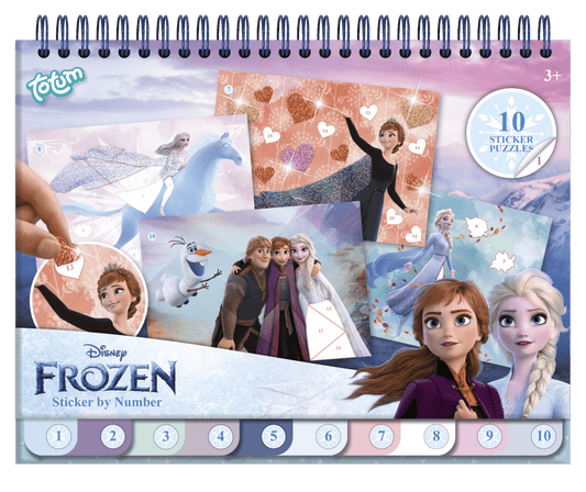 Carte de colorat & abtibilduri cu numere - Frozen Atelieru' lui Mesterica | Jucarii, haine si incaltaminte pentru copii
