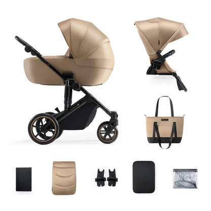 CARUCIOR 2 IN 1 KINDERKRAFT PRIME 2, SANDROSE BEIGE Atelieru' lui Mesterica | Jucarii, haine si incaltaminte pentru copii