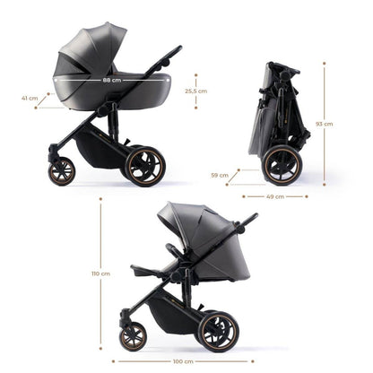 CARUCIOR 3 IN 1 KINDERKRAFT PRIME 2 3IN1 MINK PRO GREY Atelieru' lui Mesterica | Jucarii, haine si incaltaminte pentru copii