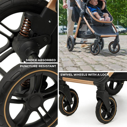 CARUCIOR KINDERKRAFT ESME, 3 IN 1, MOONLIGHT GREY Atelieru' lui Mesterica | Jucarii, haine si incaltaminte pentru copii