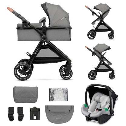 CARUCIOR KINDERKRAFT ESME, 3 IN 1, MOONLIGHT GREY Atelieru' lui Mesterica | Jucarii, haine si incaltaminte pentru copii