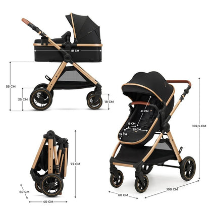 CARUCIOR KINDERKRAFT ESME, 3 IN 1, PURE BLACK - Atelieru' lui Mesterica