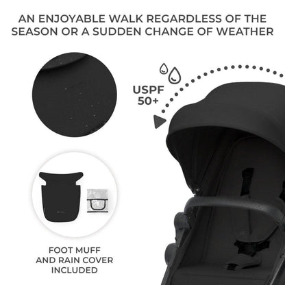 CARUCIOR KINDERKRAFT NEWLY, 4 IN 1, CLASSIC BLACK Atelieru' lui Mesterica | Jucarii, haine si incaltaminte pentru copii
