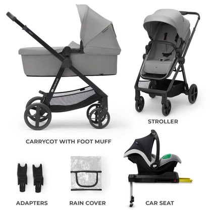 CARUCIOR KINDERKRAFT NEWLY, 4 IN 1, MOONLIGHT GREY Atelieru' lui Mesterica | Jucarii, haine si incaltaminte pentru copii