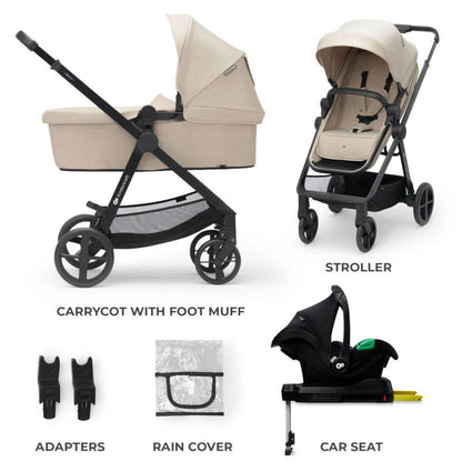 CARUCIOR KINDERKRAFT NEWLY, 4 IN 1, SAND BEIGE Atelieru' lui Mesterica | Jucarii, haine si incaltaminte pentru copii