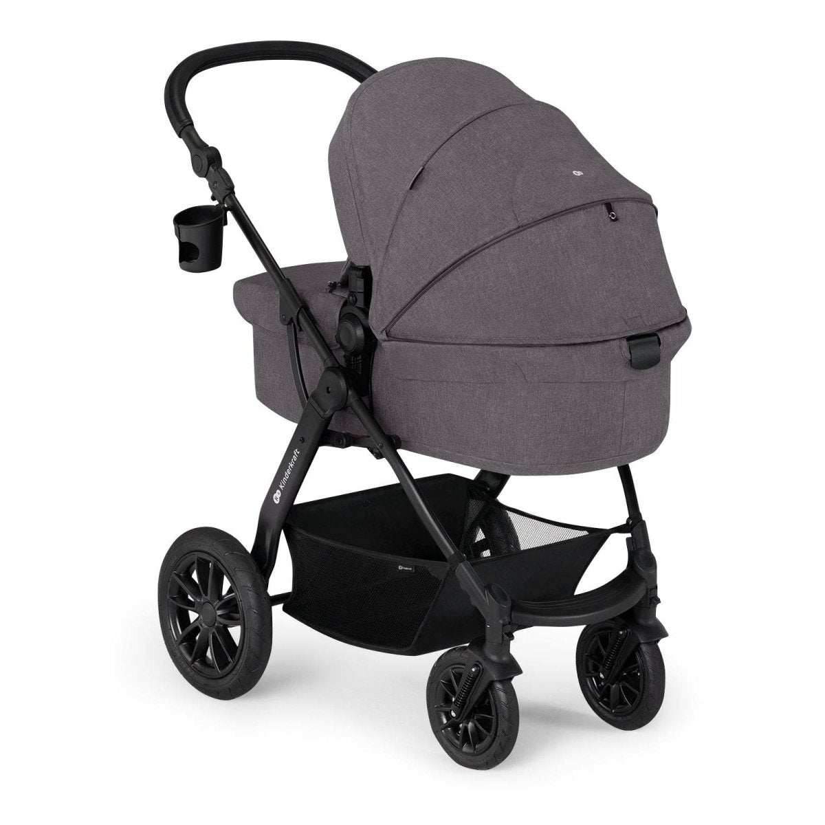 CARUCIOR MULTIFUNCTIONAL KINDERKRAFT XMOOV, 3 IN 1, DARK GREY Atelieru' lui Mesterica | Jucarii, haine si incaltaminte pentru copii