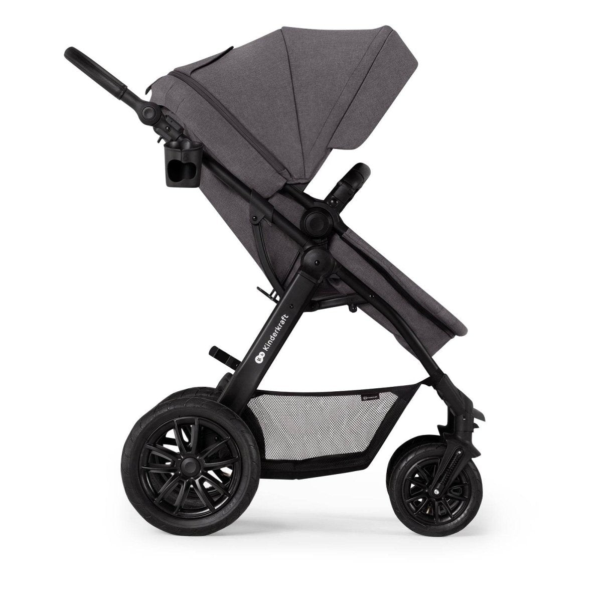CARUCIOR MULTIFUNCTIONAL KINDERKRAFT XMOOV, 3 IN 1, DARK GREY Atelieru' lui Mesterica | Jucarii, haine si incaltaminte pentru copii