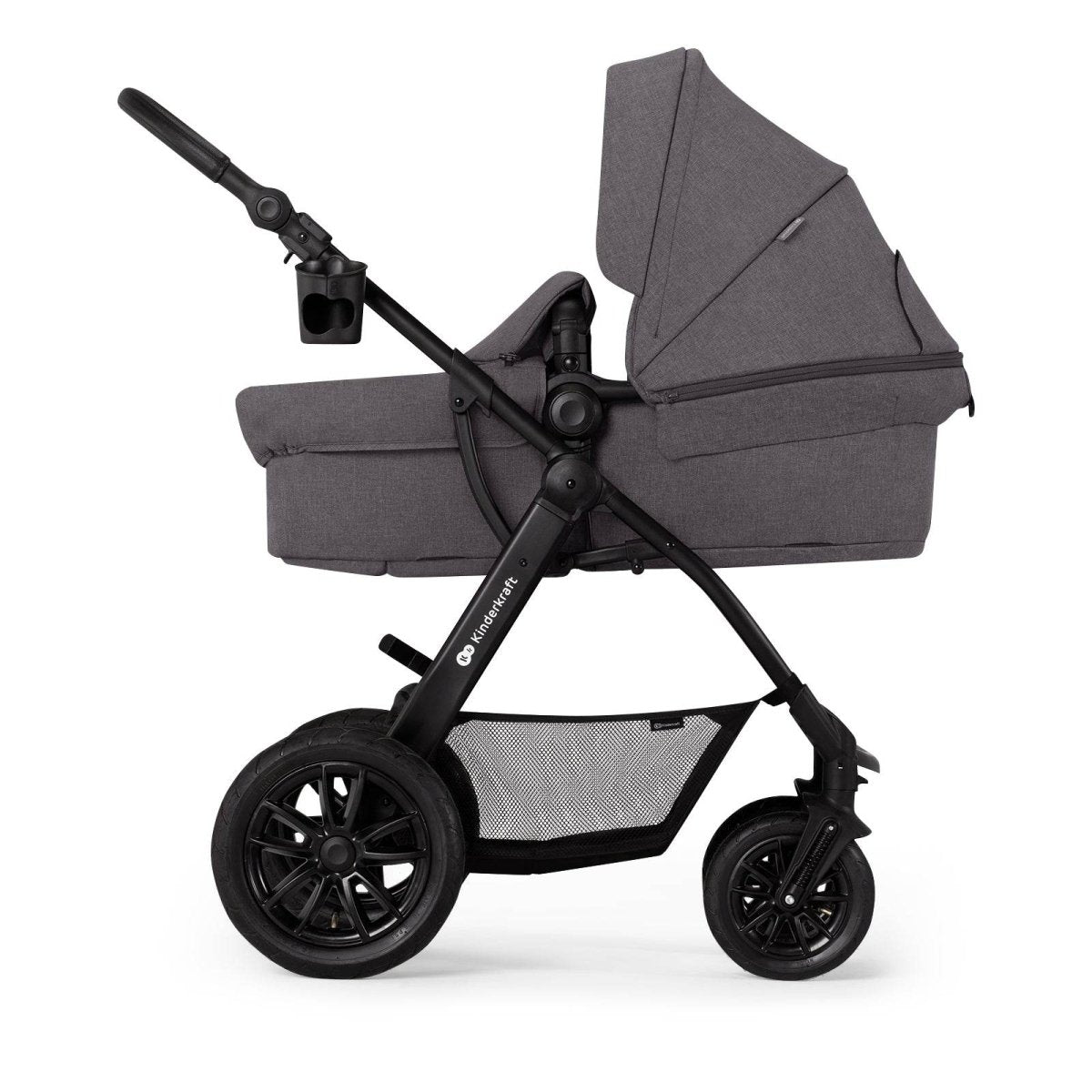 CARUCIOR MULTIFUNCTIONAL KINDERKRAFT XMOOV, 3 IN 1, DARK GREY Atelieru' lui Mesterica | Jucarii, haine si incaltaminte pentru copii