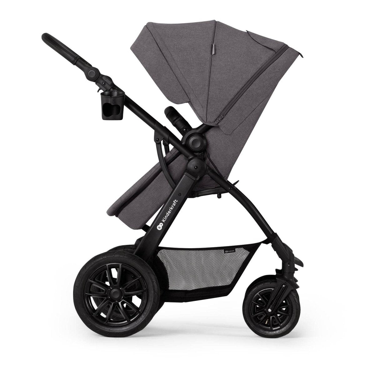 CARUCIOR MULTIFUNCTIONAL KINDERKRAFT XMOOV, 3 IN 1, DARK GREY Atelieru' lui Mesterica | Jucarii, haine si incaltaminte pentru copii