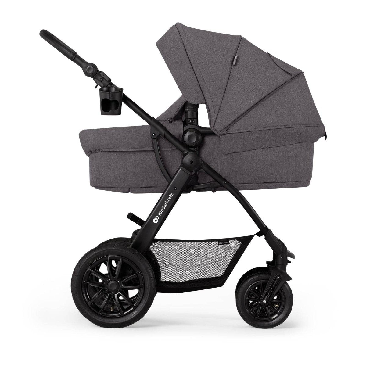 CARUCIOR MULTIFUNCTIONAL KINDERKRAFT XMOOV, 3 IN 1, DARK GREY Atelieru' lui Mesterica | Jucarii, haine si incaltaminte pentru copii