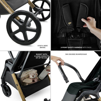 CARUCIOR SPORT KINDERKRAFT LOOM, 0-22 KG, INK BLACK - Atelieru' lui Mesterica