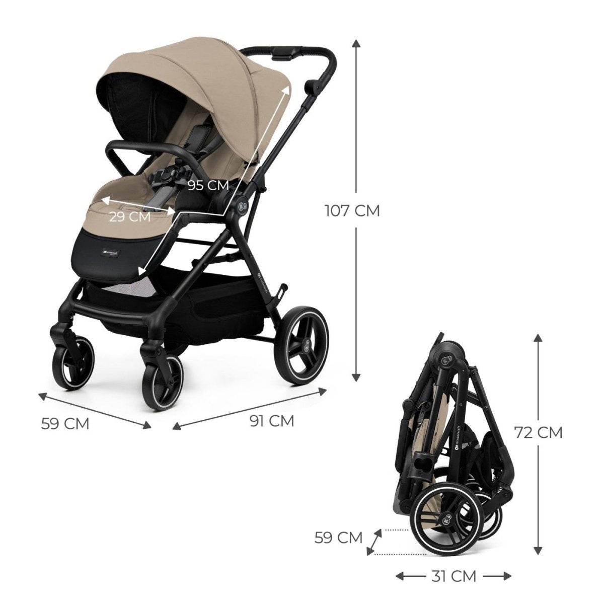 CARUCIOR SPORT KINDERKRAFT YOXI, BEIGE Atelieru' lui Mesterica | Jucarii, haine si incaltaminte pentru copii