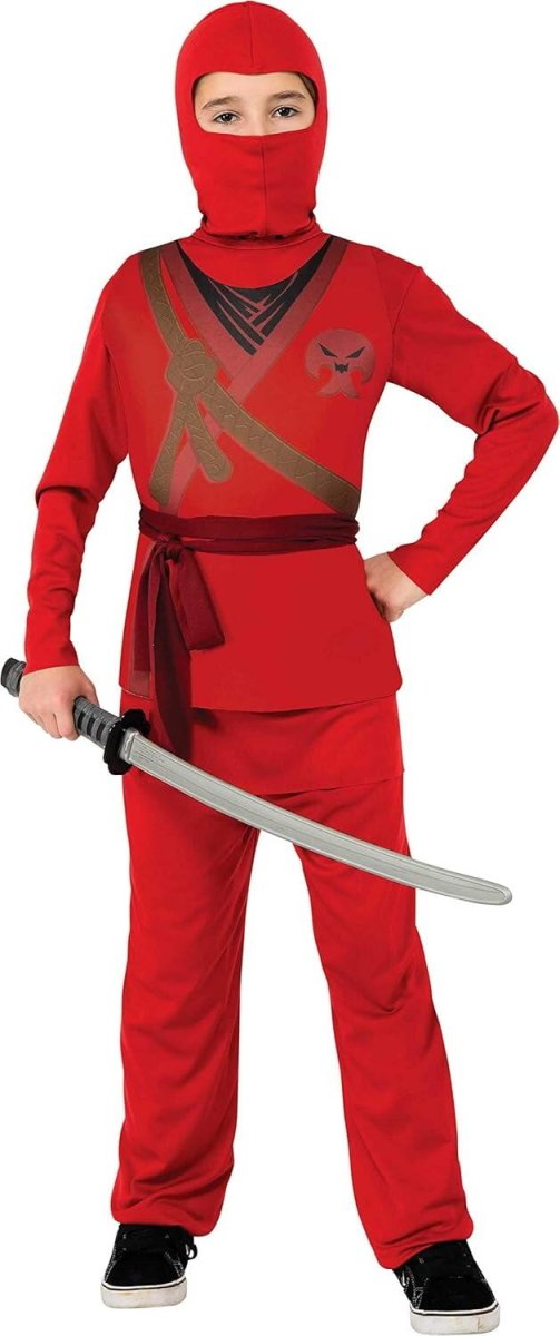 Costum de carnaval - Ninja Rosu Atelieru' lui Mesterica | Jucarii, haine si incaltaminte pentru copii