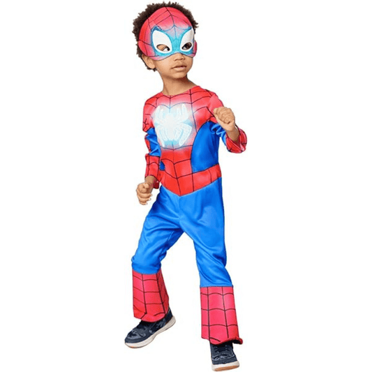 Costum de carnaval reflectorizant - Spidey Atelieru' lui Mesterica | Jucarii, haine si incaltaminte pentru copii