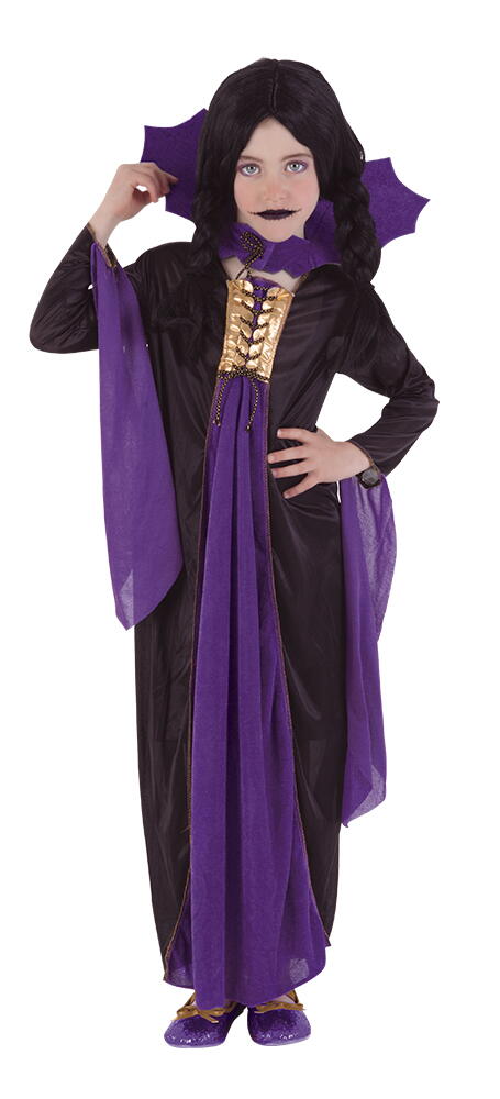 Costum de carnaval - Vampirita gotica (mov) Atelieru' lui Mesterica | Jucarii, haine si incaltaminte pentru copii
